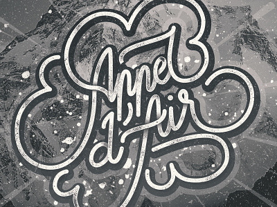 Appel d'air Festival festival lettering monoline mountain typography vectors