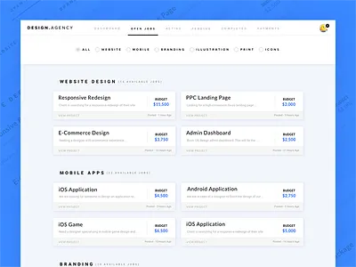Design.Agency - UI Design - Color Change dashboard design designer jobs ui user ux