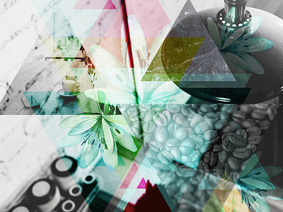 Coffee Shop Vibes angles art coffee colors design geometric inspiration layout mixed media overlay triangle