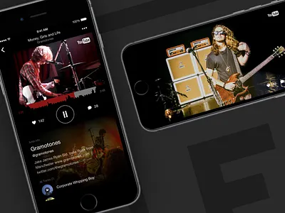 Music video player for feels app feels ios iphone mobile music player sound sound wave video wave youtube