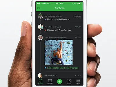 Analysis [wip] analysis app apple feed fitness interface iphone mobile timeline tracker ui