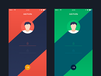 Material App Profile android app button color google icon ios9 lollipop material profile tabs ui