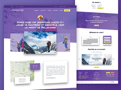 Template for mountain activity booking flat gradient mountain offer shadow template