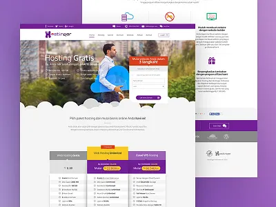 Landing Page Hostinger Indonesia hosting landingpage layout minimalist simple website