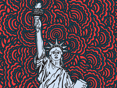 Statue of Liberty Drawing Meditation america architecture drawing drawing meditation illustration new york sketch statue of liberty usa
