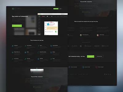 Collabshot Landing Page Concept collabshot concept landing page mac app ui ui design user interface web