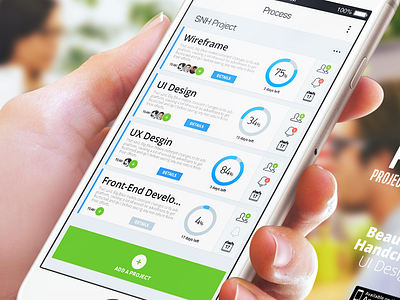 Project Management App 6noran app app design development mobile project management ui ui design ux ux design