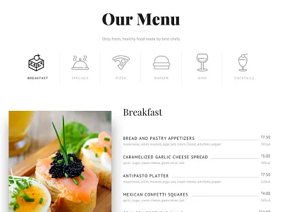 Caravita Restaurant artist business conference corporate creative event marketing parallax restaurant scroll shop travel