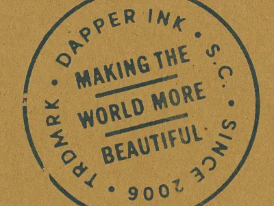 Dapper badge branding colors dapper ink icon new building new location new year new you stamp texture