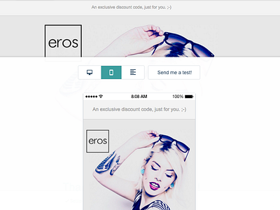 Fullscreen overlay - Device preview drag and drop editor modal overlay preview smartphone