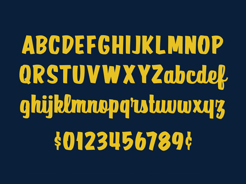 Show Stopper Alphabet alphabet brush cent dollar font lettering numbers personal script typeface typography