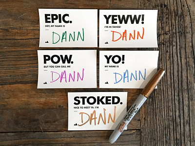 Epicurrence—The Montues Name Badges badges conference event name tags tags