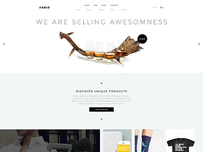 Fabio clean ecommerce flat minimal shop slider woocommerce