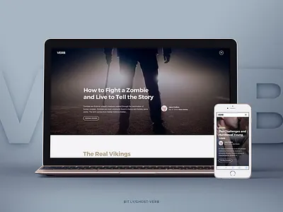 VERB: A Ghost Theme blog blogging ghost template theme themes ui webdesign website