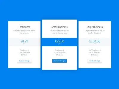 Comflare Pricing Tables business clean comet comflare design flare light pricing pricingtables tables ui ux