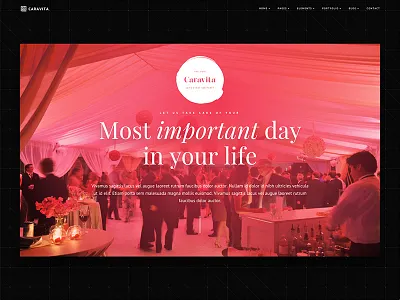 Caravita Events artist business conference corporate creative event marketing parallax restaurant scroll shop travel