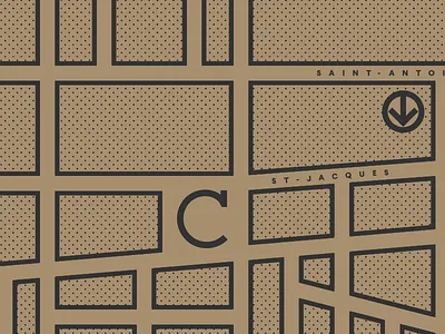 #MakeDay - Crew Collective & Café Map - WIP crew illustration illustrator map metro montreal