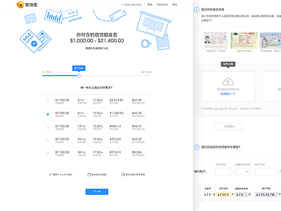 Personal Loan Application Process application application form application process bank account personal loan pricing slider registration process select options slider table table list upload picture