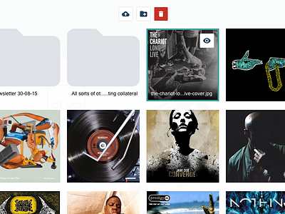 Select an image from the Image Library drag and drop editor files folders image library modal overlay