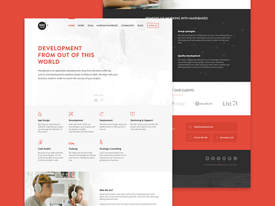 MarsBased – Homepage barcelona corporate corporate site home landing marsbased site web web design webpage website