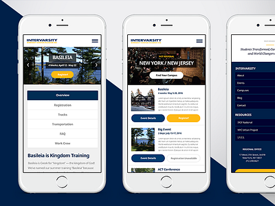 IVCF Mobile Website design interface iphone mobile responsive ui ux website