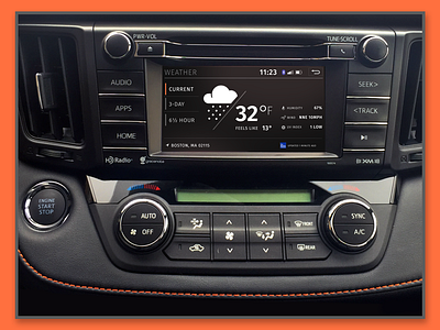 Rav4 Dash Interface WIP automobile icons interface simple ui weather wip