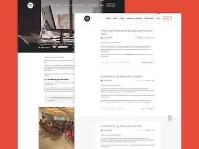 MarsBased – Blog and blogpost barcelona blog blogpost corporate corporate site landing marsbased site web web design webpage website