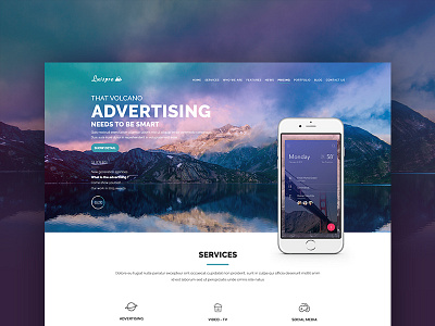 Luispro Wordpress Theme Design clean design html landscape one page psd template theme themeforest ui wordpress wp