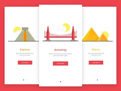 Daily UI #023 - Onboarding + Free PSD cards daily ui flat freebie freebies icons onboarding psd ui walkthrough