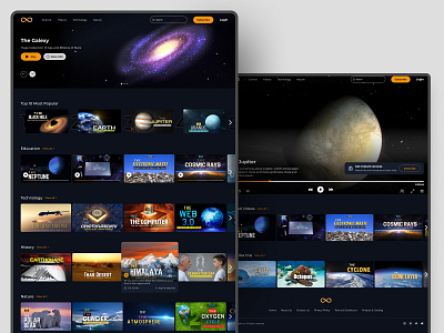 Infinity Stream ott ottplatformdesign ui ui design user experience user interface ux websitedesign