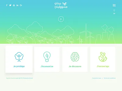 Bay2ati Mass2ouliyati Branding & Website blue design eco green interface ui ux website