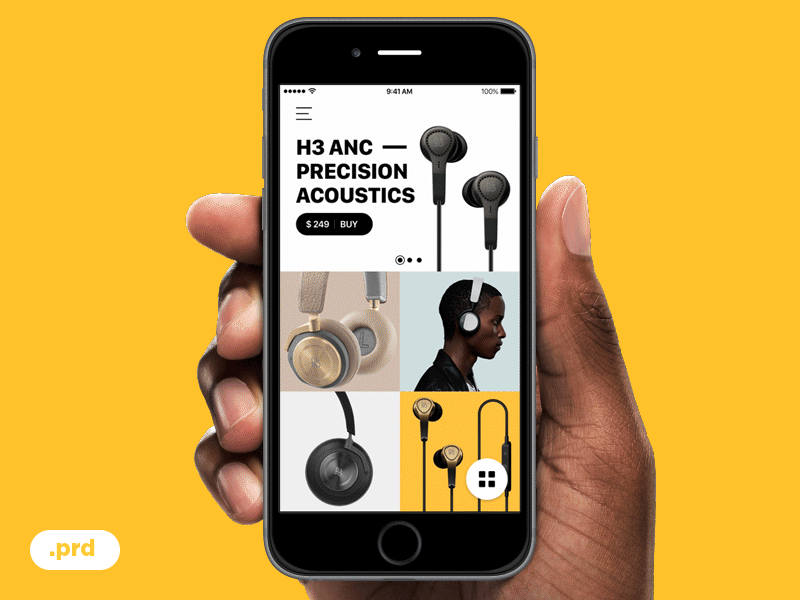 B&O Play App — FREEBIE Part I animation app freebie interaction parallax principle sketch ui uiux ux