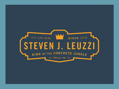 The King badge concrete crown king logo