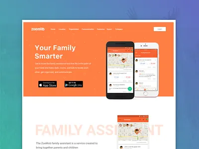 Family Locator Page android app design family interface ios locator responsive ui ux web website