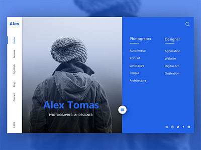 Personal Website (Home) dribbble flat personal ui ux website