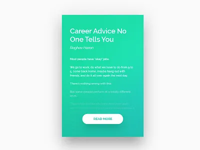 UI - Post preview green post preview ui