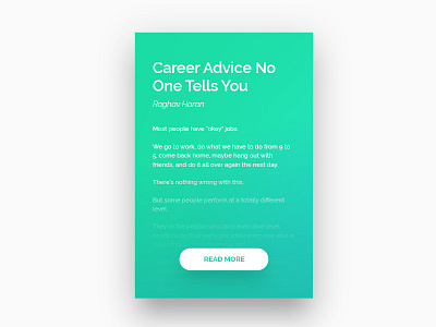 UI - Post preview green post preview ui