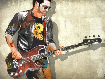 Fender Bass art bass guitar fender mixed media music