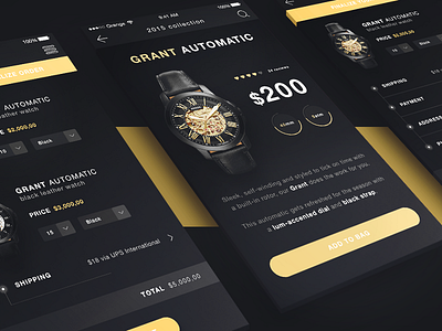 E-Commerce iOS app - Big Overview app design ecommerce fossil fossil watches ios iphone product ui ui ui design user interface watch