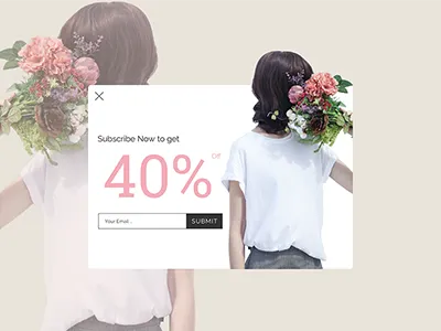 Daily UI Day 001 - Subscription Modal Form [free sketch] discount e commerce flower free sketch sketch3 subscription women