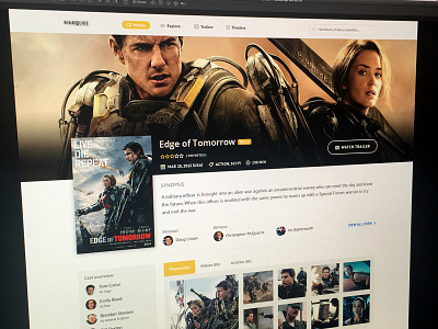 Movies Service entertainment films flat light media movie website