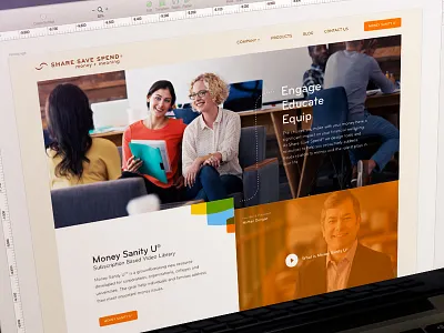 Share Save Spend magazine ux visual design web