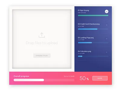 Upload Manager daily dailyui drop files manager modal module percentage progress ui upload uploader