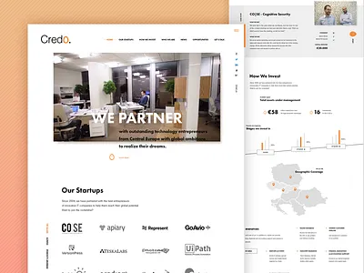 Design for an Investment Group clean homepage landing minimal onepage site web