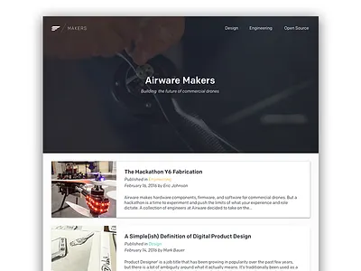 Airware Makers Blog! blog cards drone enterprise uav web