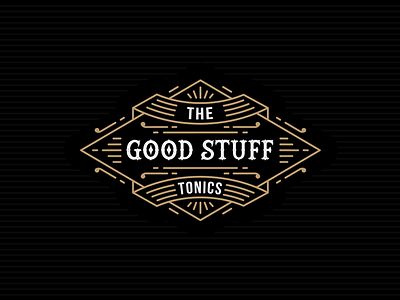 The Good Stuff Tonics - Logo awesome vintage logos beautiful great superb branding identity clever modern logo icon fabulous drink black fantastic hipster creative design