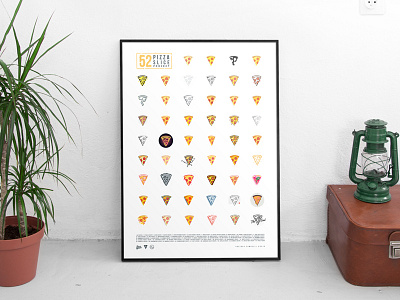 FREE Pizza Poster! food frame free freebie illustration pizza poster print project slice