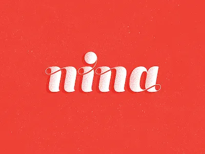 nina lettering logo mark nina symbol