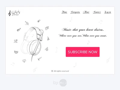 #Dailyui #003 : Landing Page clean daily ui interface landing landing page minimal music simple subscribe ui web