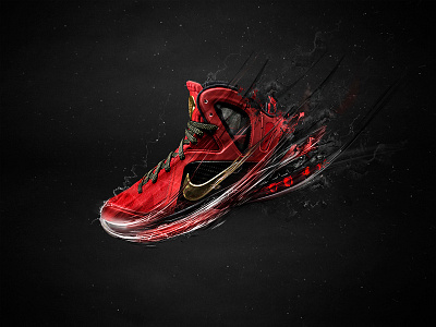 Nike Lebron James 9 illustration lebron james nike photoshop retouching « samuel scalzo »